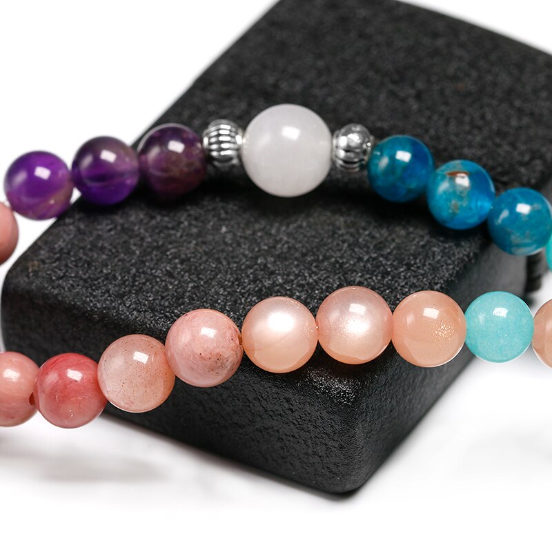 Apatite and Rhodochrosite 108 bead Meditation Mala Bracelet