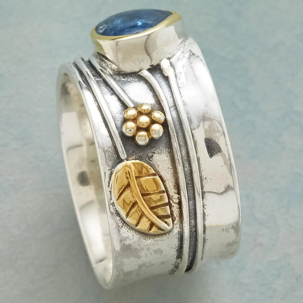Water Drop Crystal Inlaid Ring