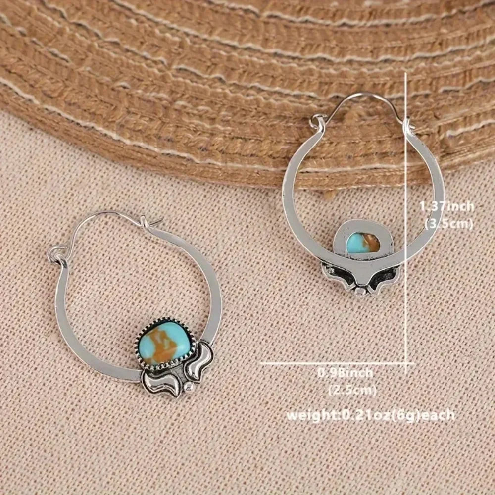 Green Hoopla Earrings