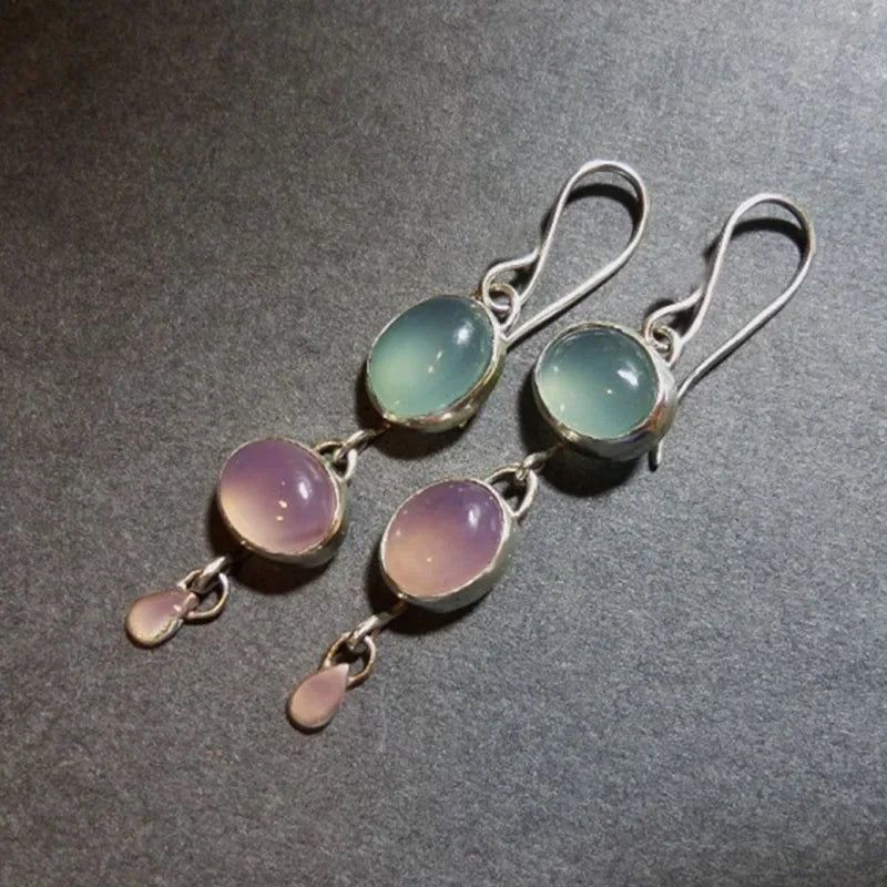 Natural Moonstone Drop Earrings
