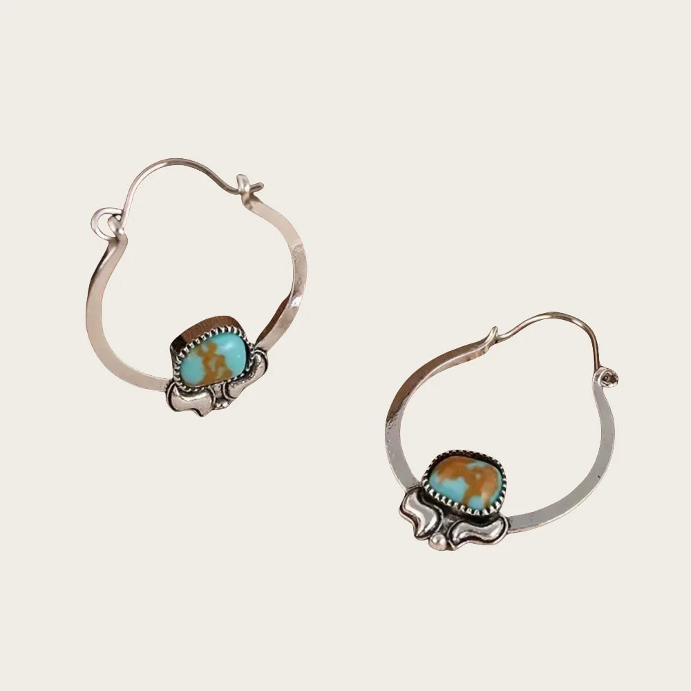 Green Hoopla Earrings