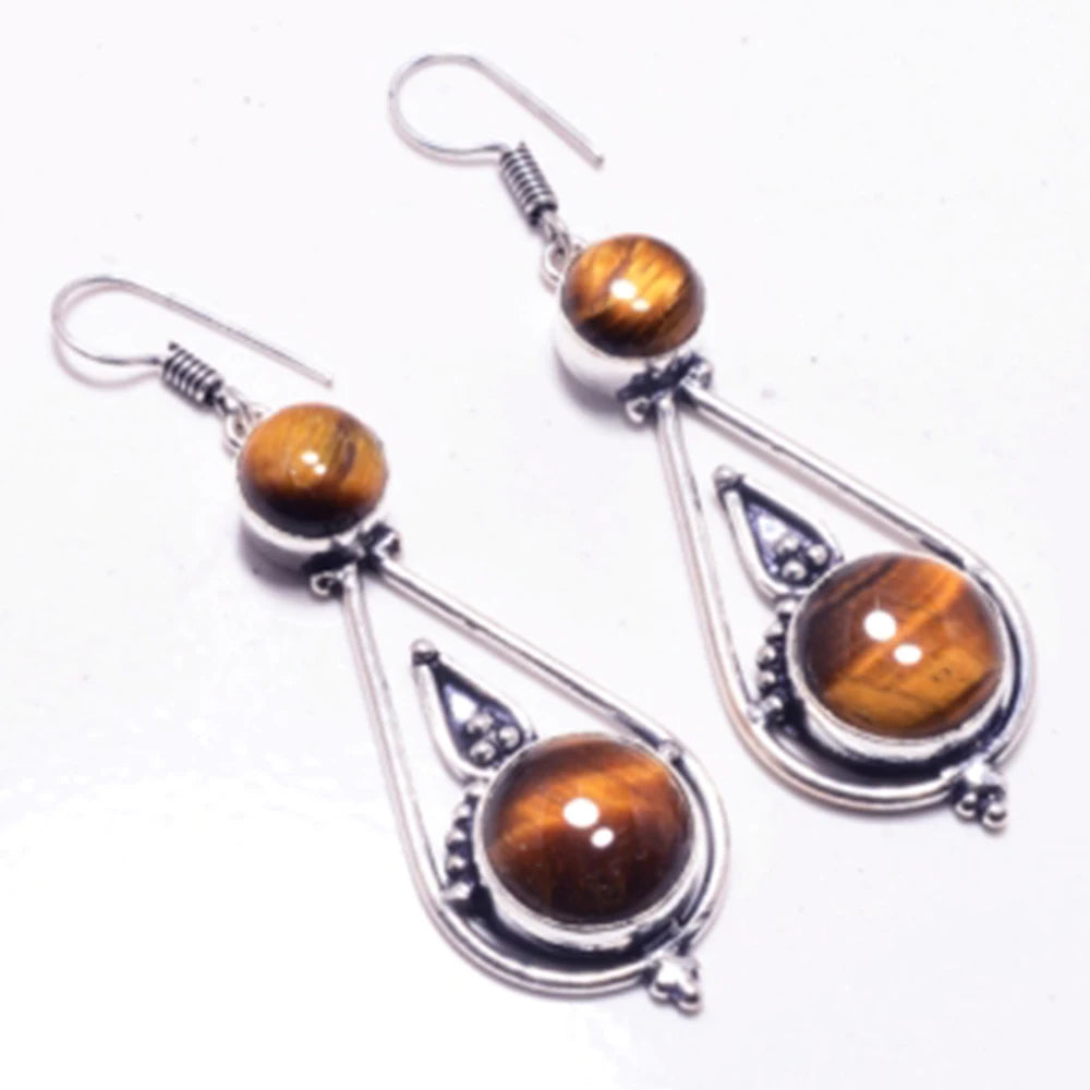 Genuine Tiger Eye   Bracelet  Silvers  Overlay over Copper,  21 cm , B4470