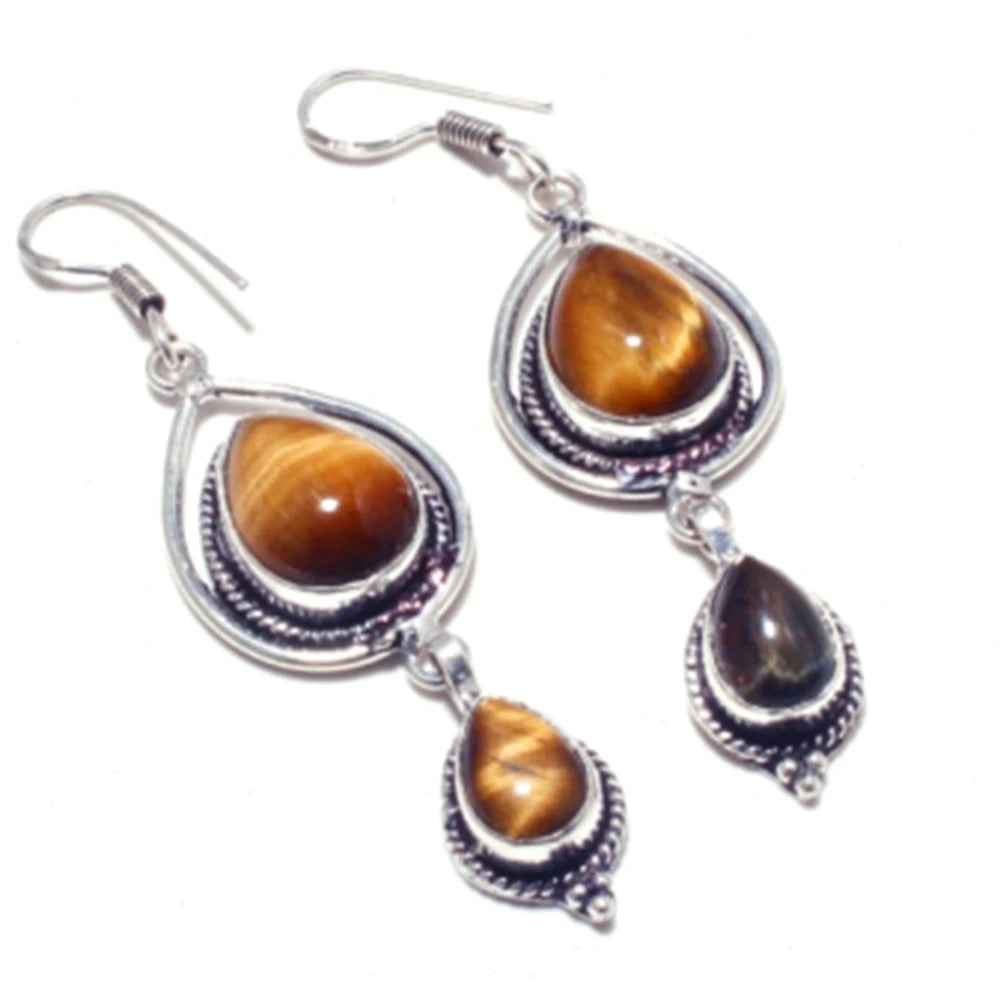 Genuine Tiger Eye   Bracelet  Silvers  Overlay over Copper,  21 cm , B4470