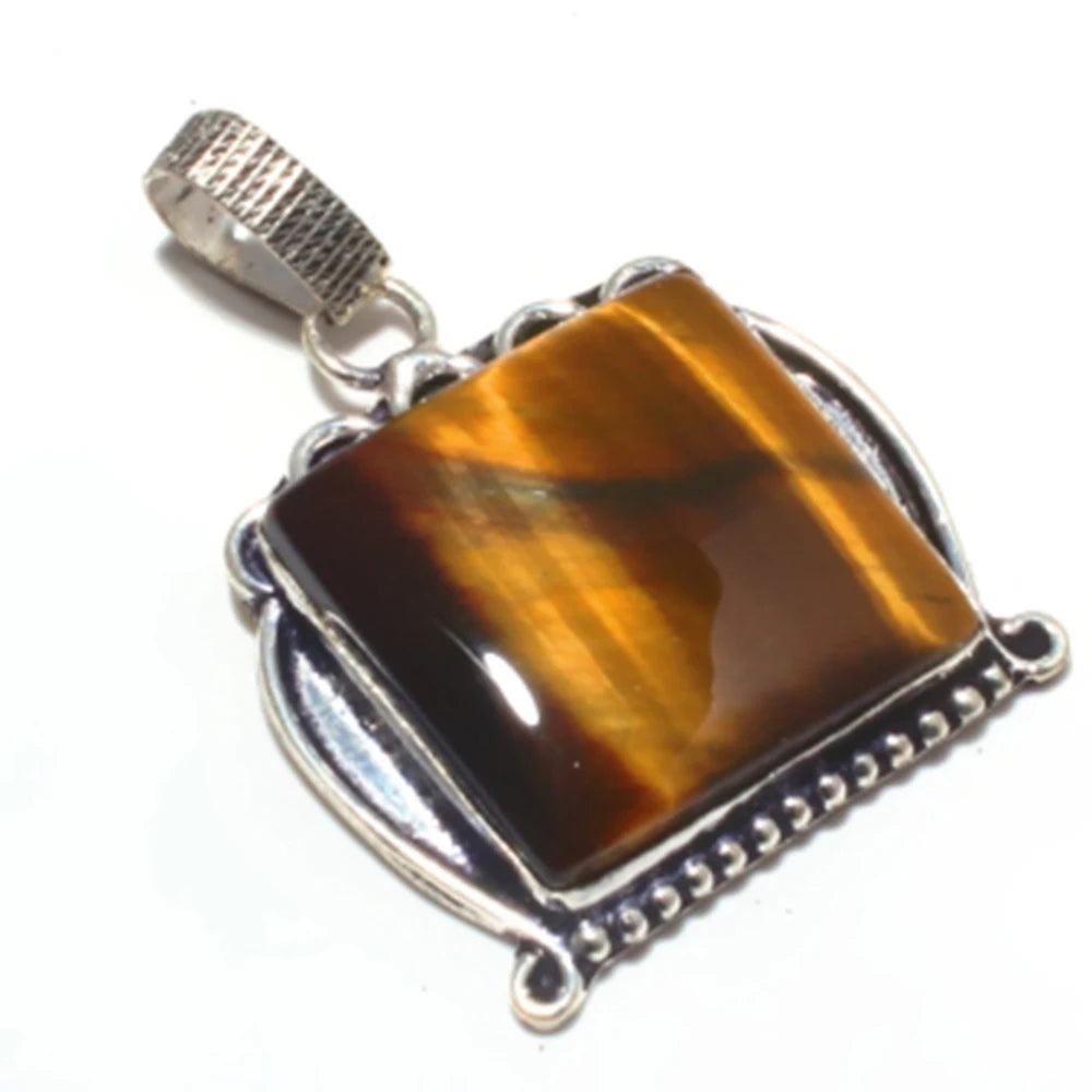 Genuine Tiger Eye   Bracelet  Silvers  Overlay over Copper,  21 cm , B4470