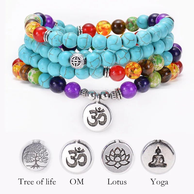 108 Mala Seven Chakras Bracelet