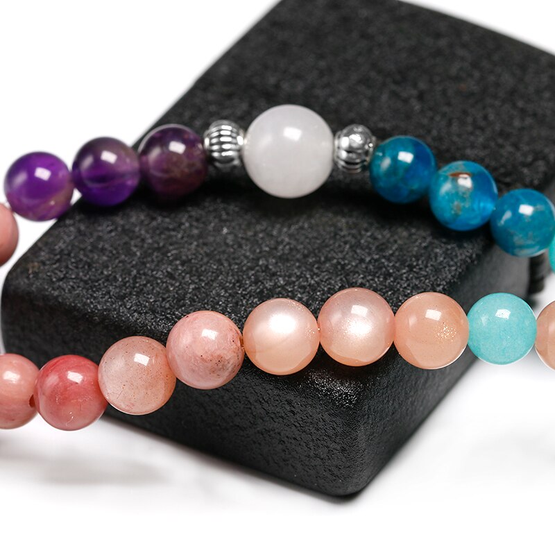 Apatite and Rhodochrosite 108 bead Meditation Mala Bracelet