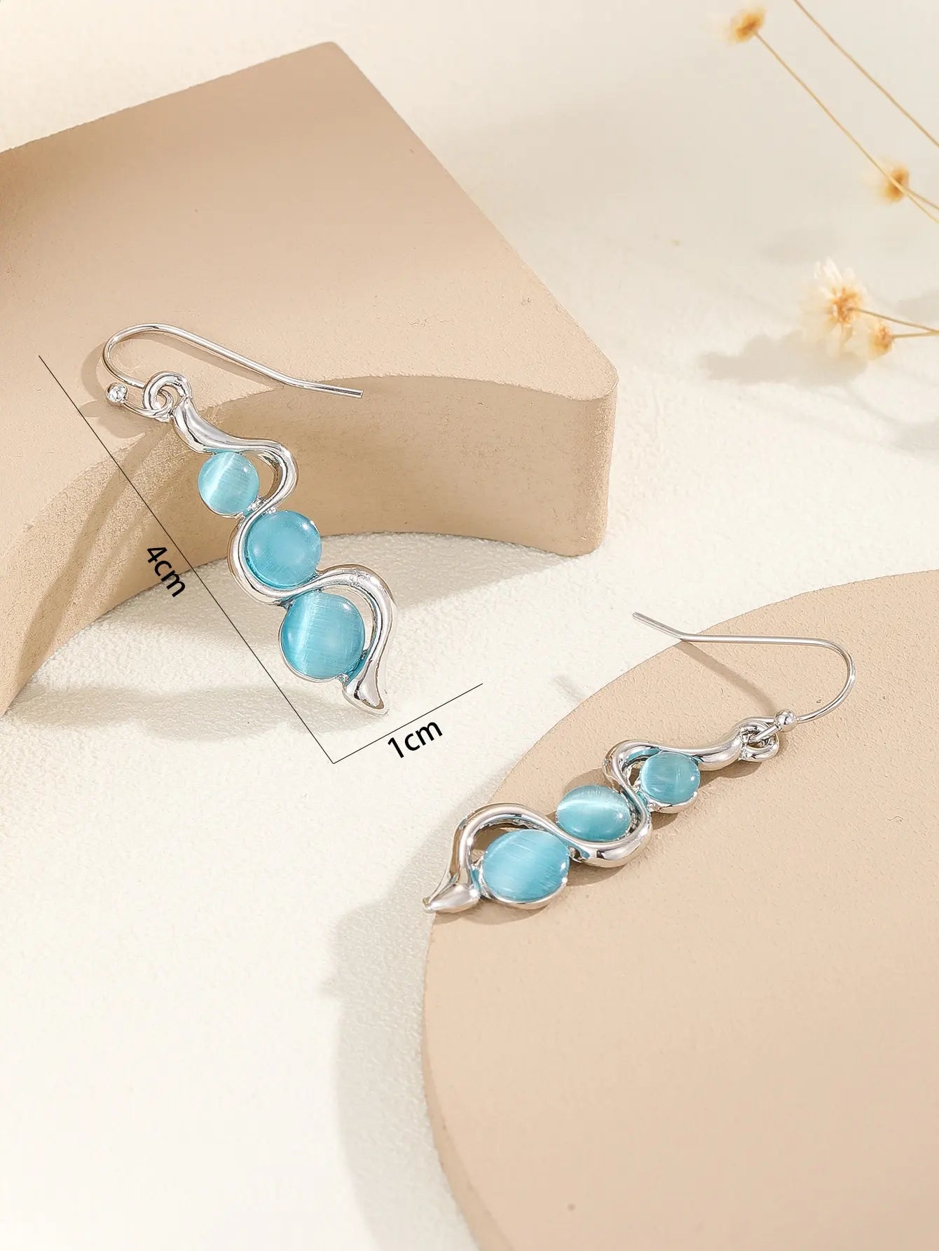 Boho Unique Handmade Natural Drop Hook Earrings Dangle Earrings with Eye Catching Design