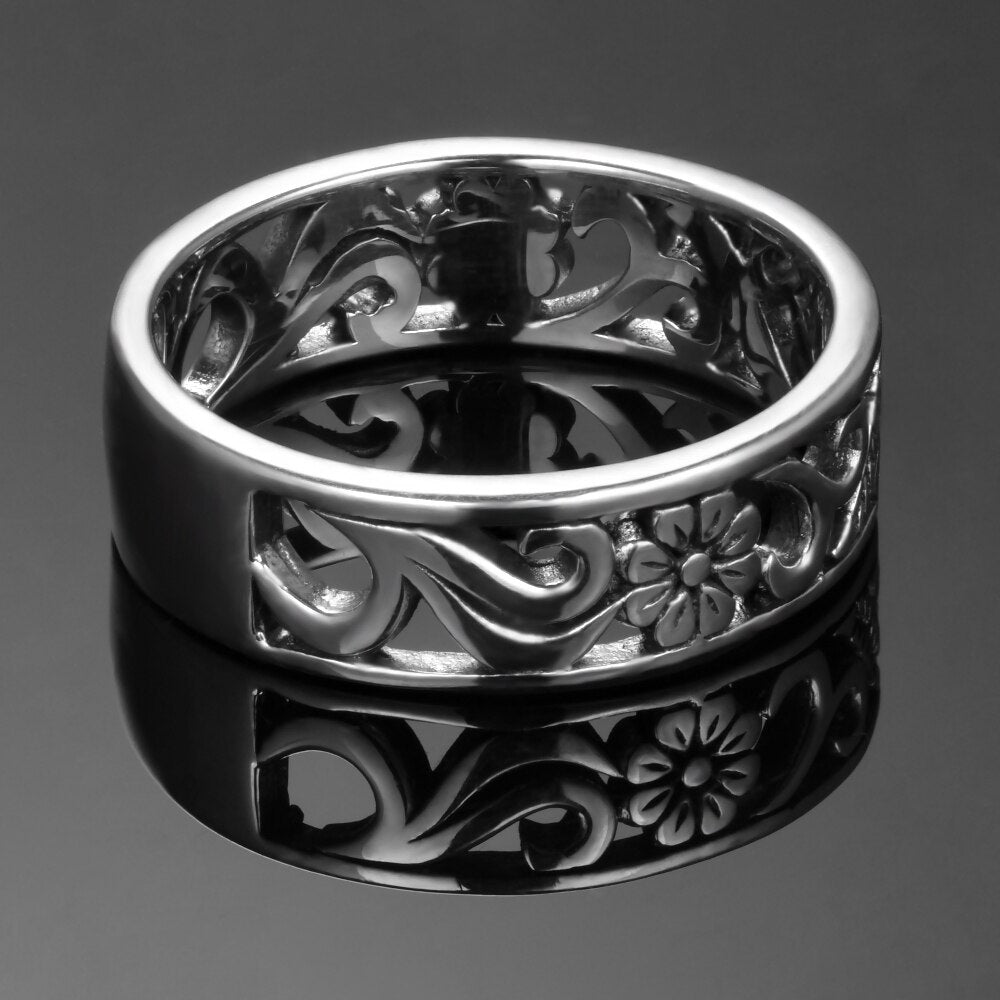 Vintage Hollow Flower Ring