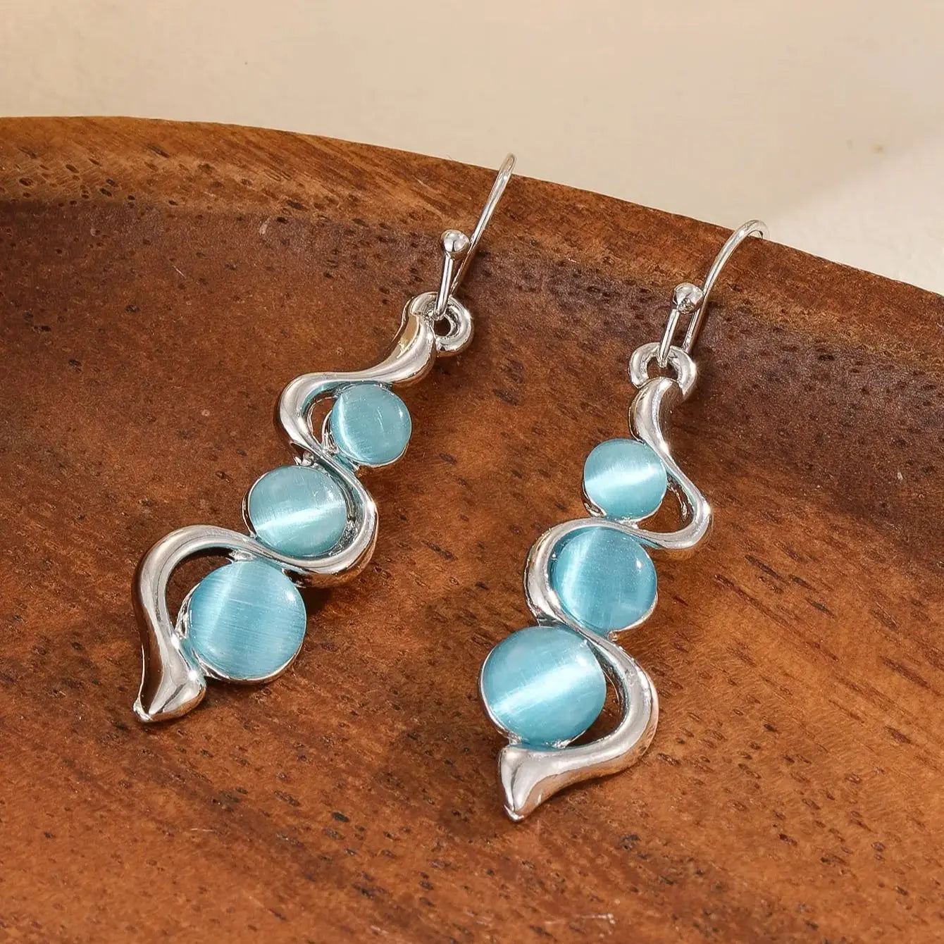 Boho Unique Handmade Natural Drop Hook Earrings Dangle Earrings with Eye Catching Design