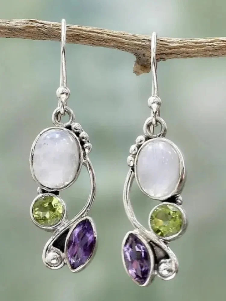 Moonstone Waterfall Drop Earrings