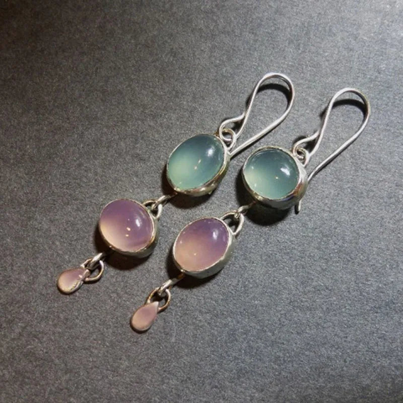 Natural Moonstone Drop Earrings